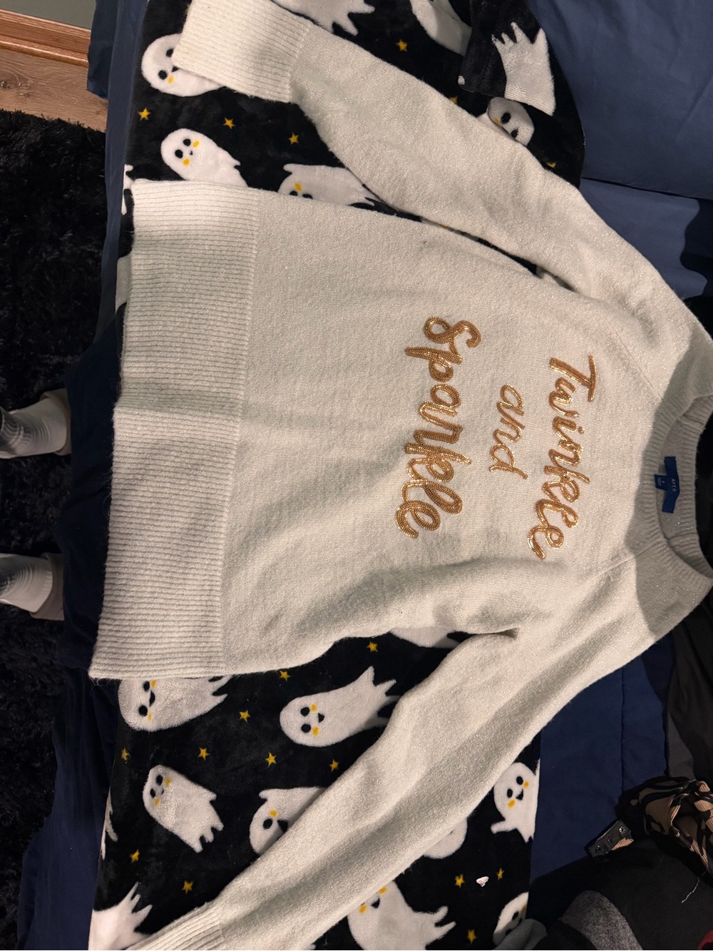 Apt. 9 Ivory Sweater with Gold Script Accent